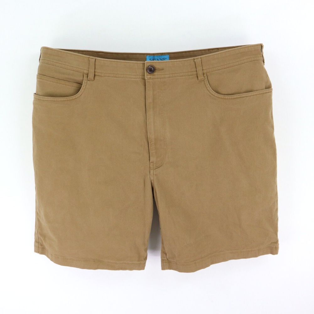 Savane Chino Shorts‎ Mens Size 42 Brown Cotton Blend Pockets Regular Fit
